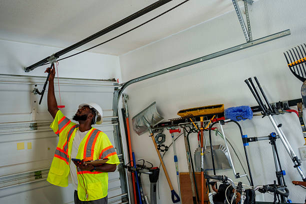 Professional Garage Door Installation technician working in Lincoln Park, MI